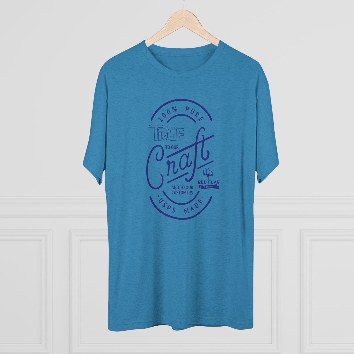 "True in Blue" - Camiseta con cuello redondo de tres mezclas