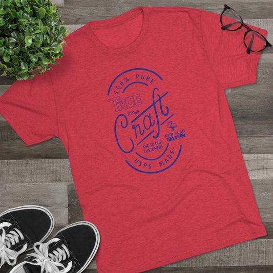 "True in Blue" - Camiseta con cuello redondo de tres mezclas