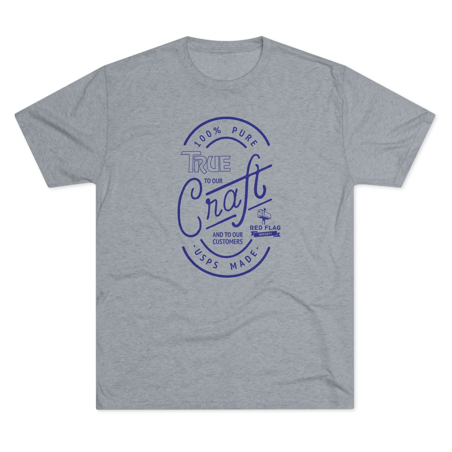 "True in Blue" - Camiseta con cuello redondo de tres mezclas