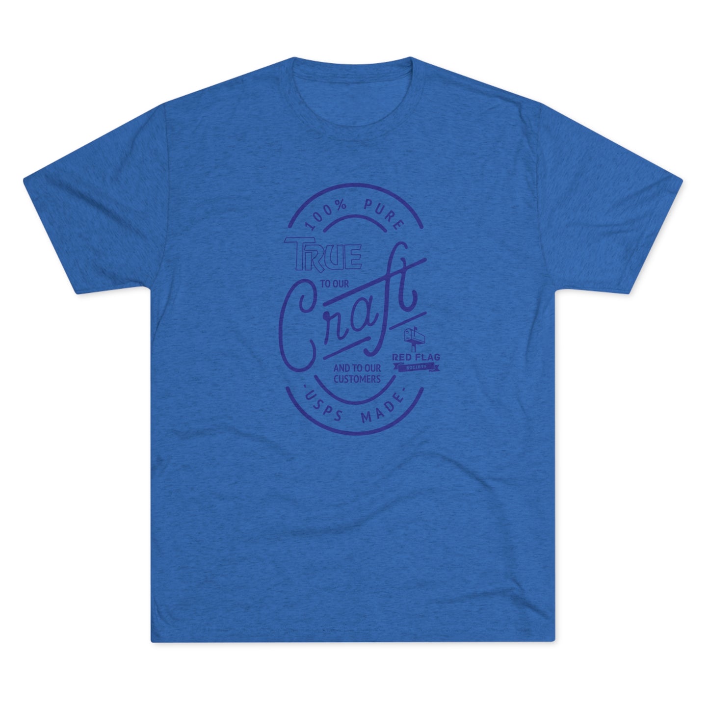 "True in Blue" - Camiseta con cuello redondo de tres mezclas