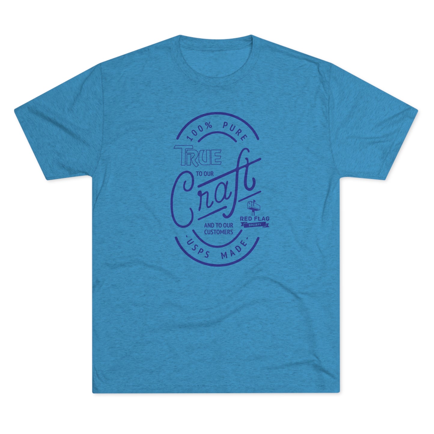 "True in Blue" - Camiseta con cuello redondo de tres mezclas