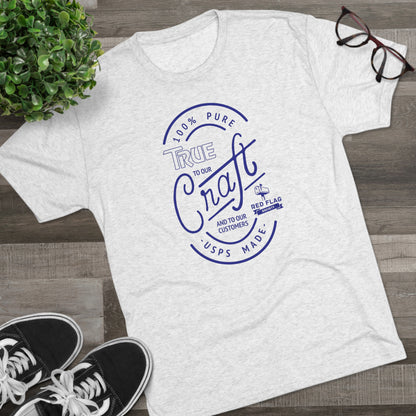 "True in Blue" - Camiseta con cuello redondo de tres mezclas